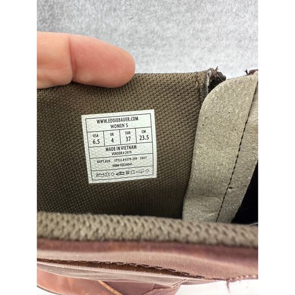 Eddie Bauer Women's sz 6.5 Trace Boots Zip Up Riding Style Waterproof Leather - Picture 5 of 8